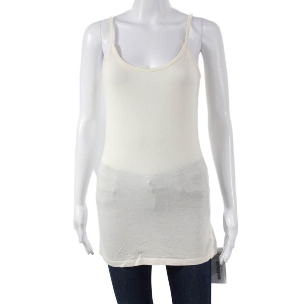 Velvet Women Ivory Cotton Camisole Scoop Neck Sleeveless Pullover Size L